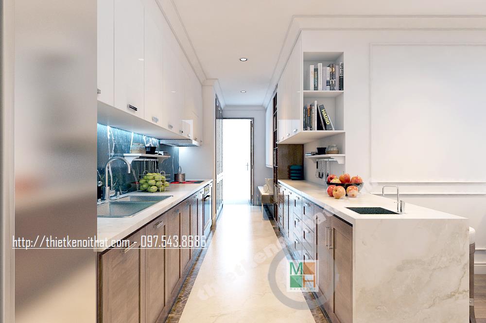 Tủ bếp gỗ công nghiệp laminate